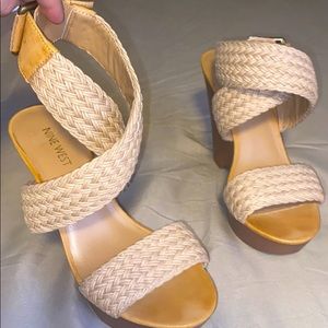Nine West brown/beige Wedges